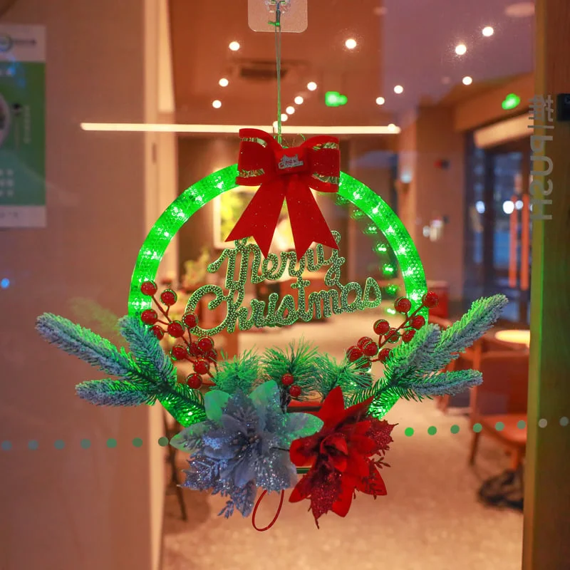 (🌲 Early Christmas Sale)🎁 Christmas Wreath Decorations with LED Lights💥