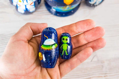 Astronaut Alien Planets Nesting Dolls