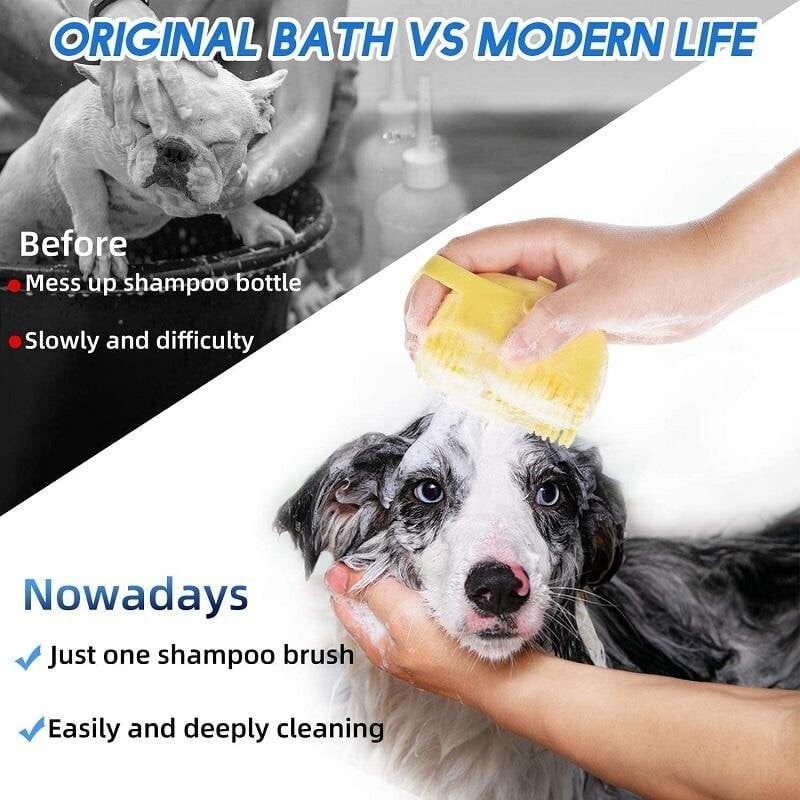 Bath Brush Massage Gloves Soft Safety Silicone Comb Pet Accessories