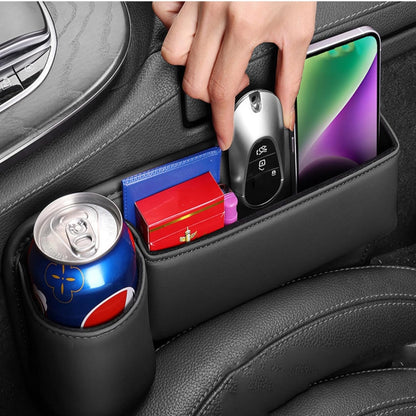 Car Seat Storage Box With Water Cup Holder