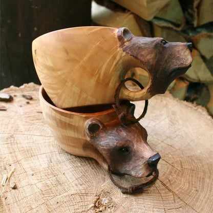 Animal Handmade Wooden Cup