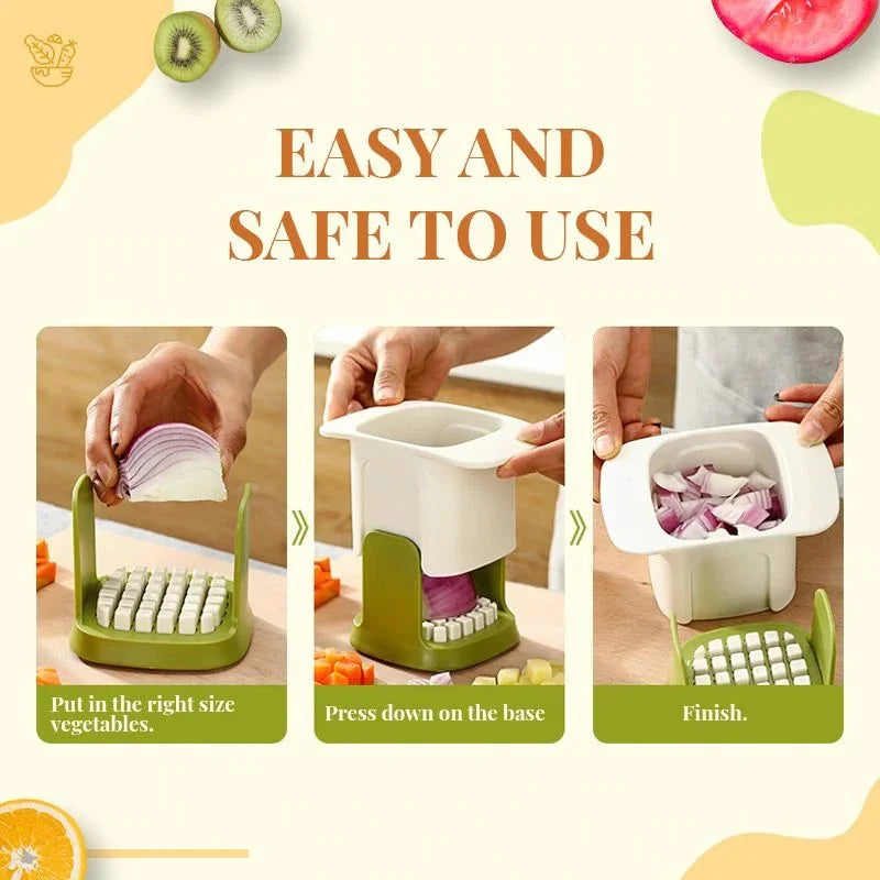 2-in-1 Vegetable Chopper Dicing & Slitting