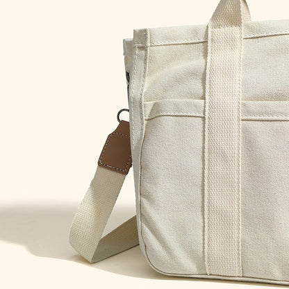 Canvas Tote Bag with Multi Pockets