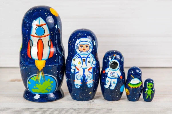 Astronaut Alien Planets Nesting Dolls