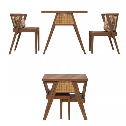 Compact Wood Dining Set