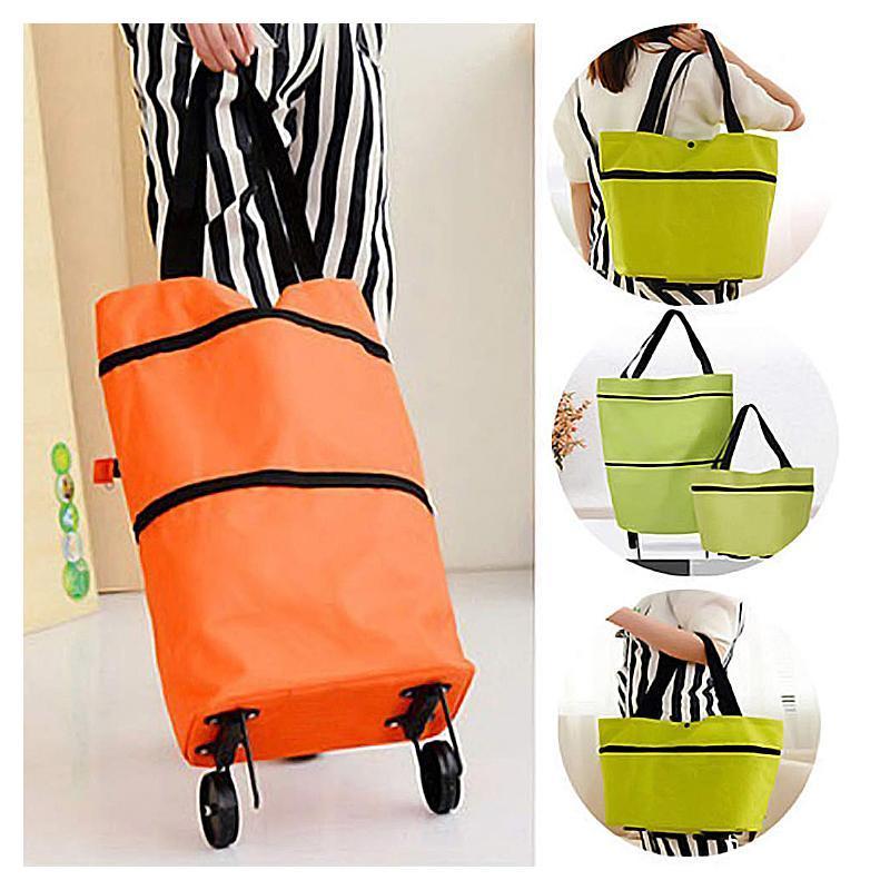 Meritdeteno 2-in-1 Shopping Bag Folding Green Bag