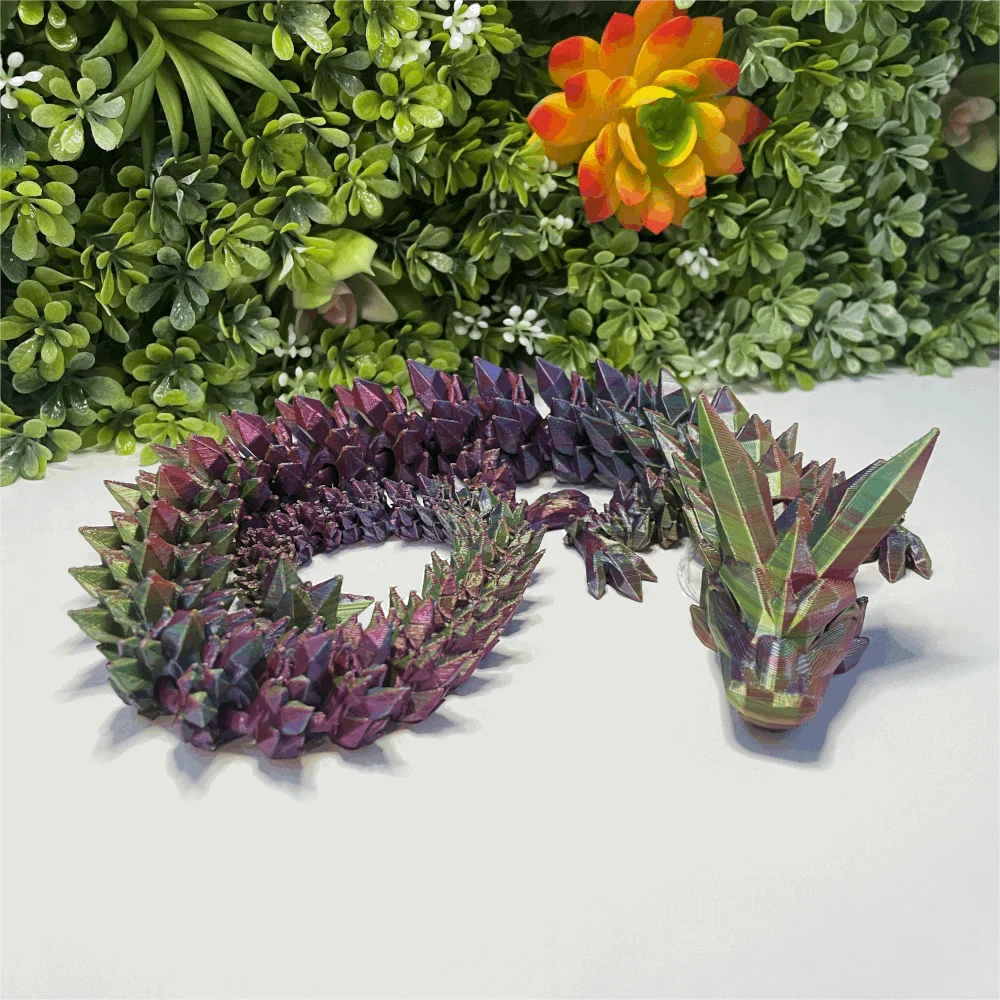 Articulated Crystal Dragon and Dragon Egg