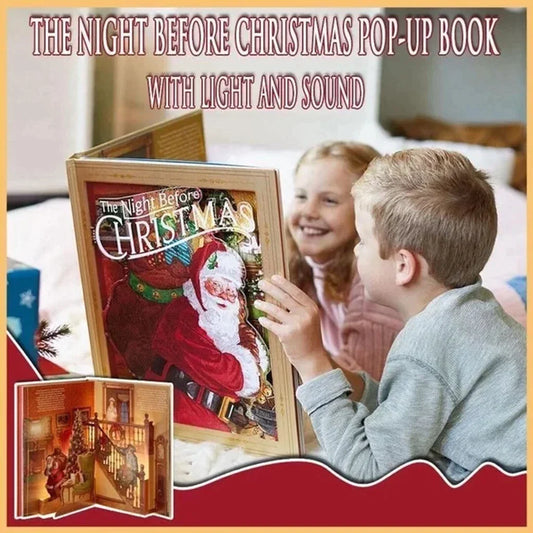 🎁The Night Before Christmas Pop-Up Book（Light & Sound)