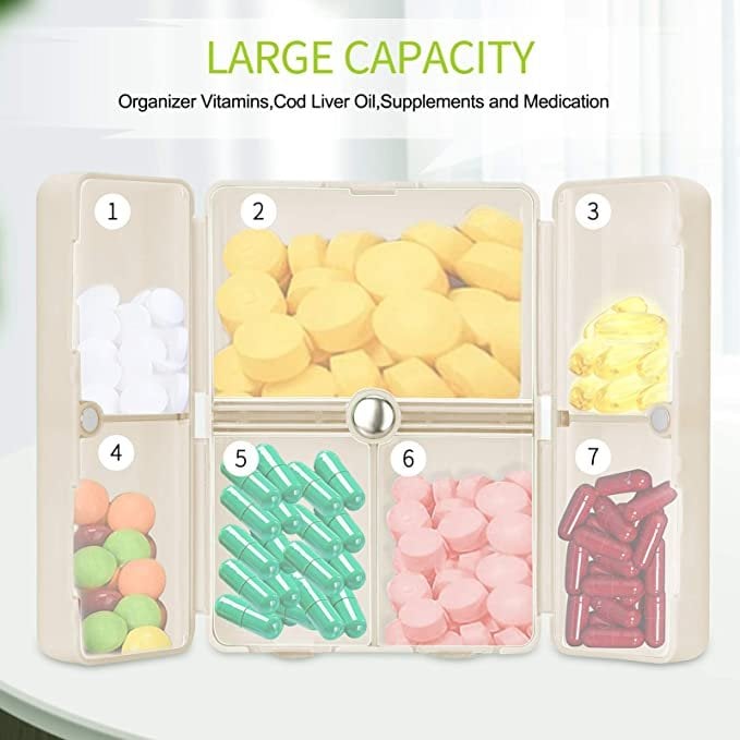 💊7 Compartments Portable Pill Case