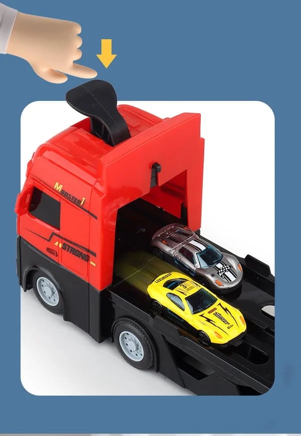 🎅Xmas Sales💥Mega Hauler Truck With Ejection Race Track