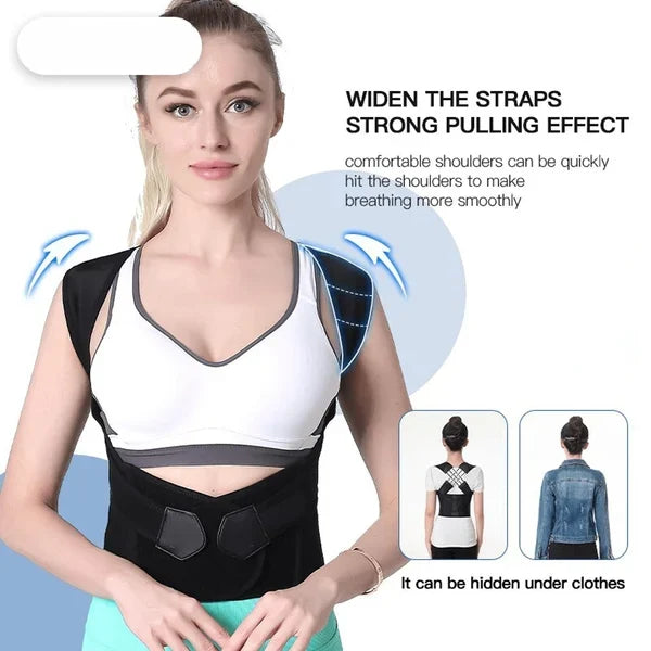 Rank-Bear Adjustable Back Posture Belt Office Home Gym Unisex 