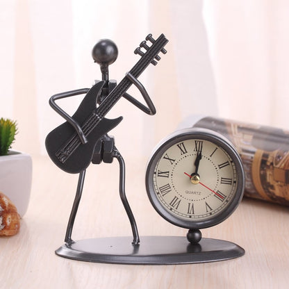 Creative Wrought Iron Musical Instrument Villain Clock