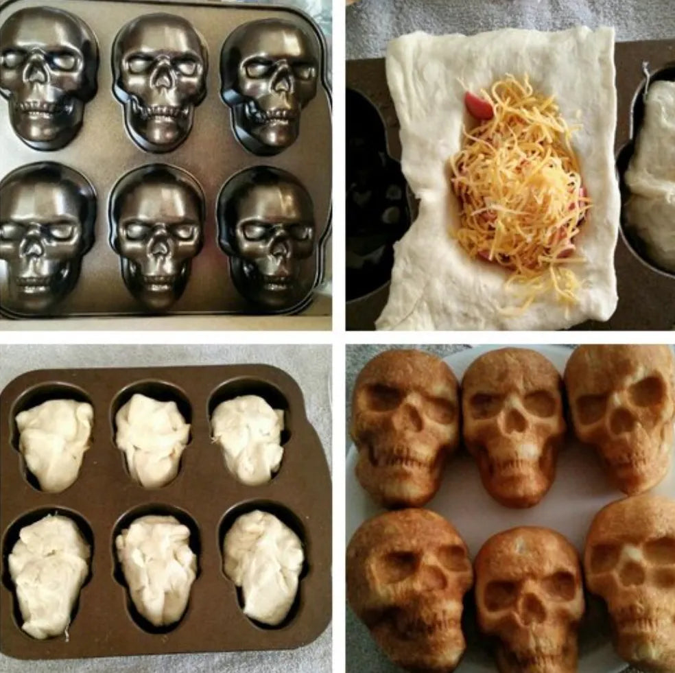 3D SKULL MOLD - ALUMINUM BAKING PAN