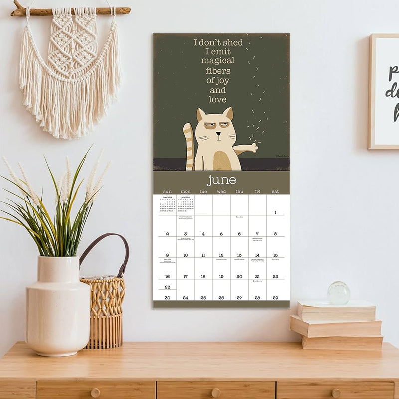 A Year of Snarky Cats 2024 Wall Calendar