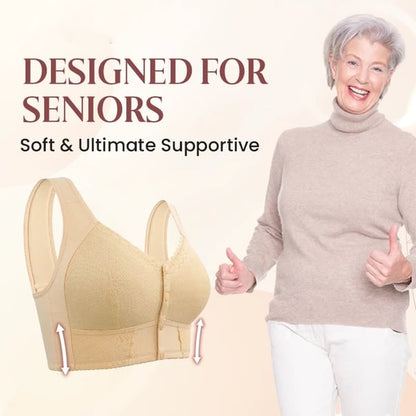 Localityi 2024 New Front Closure Breathable Bra for Seniors