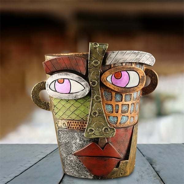 🔥Last Day 49% OFF😍 Handmade Picasso Antique Abstract Beauty Face Flower Pot