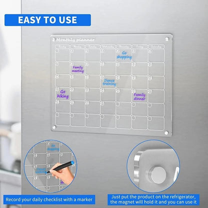 📆Magnetic Schedule Planner For Fridge【Permanently reusable】