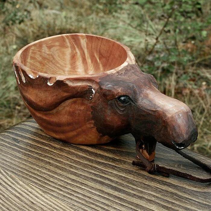 Animal Handmade Wooden Cup