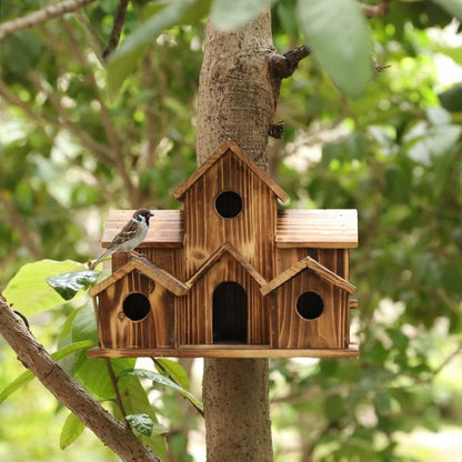 6 Hole Handmade Bird House - GIFT FOR NATURE LOVERS