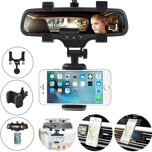 Car Rear View Mirror Phone Holder