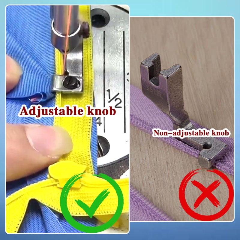 Adjustable Invisible Zipper Guide Presser Foot for Sewing Machine