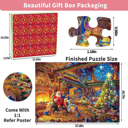 🎄Christmas Hot Sale🔥Christmas Advent Calendar Jigsaw Puzzle 🧩