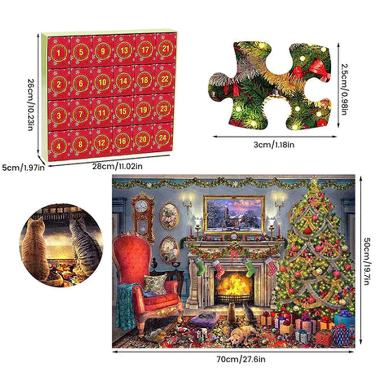 🎄Christmas Hot Sale🔥Christmas Advent Calendar Jigsaw Puzzle 🧩