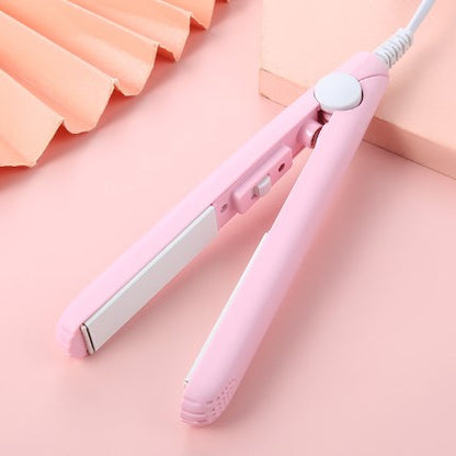 2-in-1 Mini Curling Wand & Flat Iron Hair Straightener