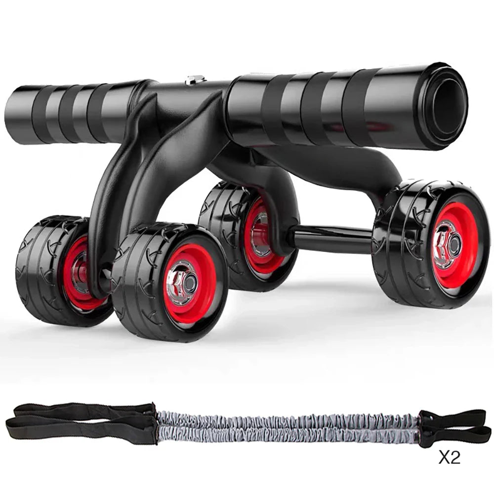 4-Wheel Abdominal Roller Muscle Trainer, Ab Rollers Home Workout