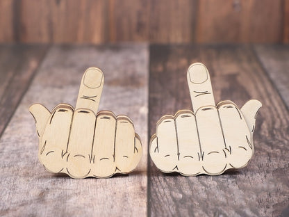 Giftfors Funny Wooden Middle Finger