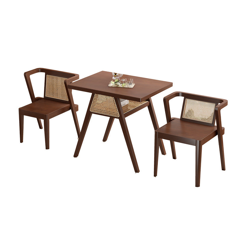 Compact Wood Dining Set