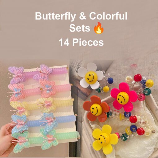 Butterfly & Colorful Telephone Wire Hair Bands for Kids