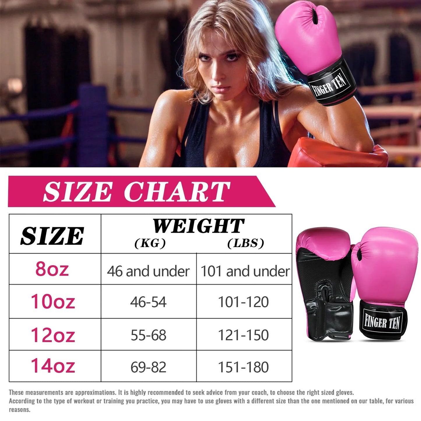 BS12 Training Protector Boxing Gloves for Women