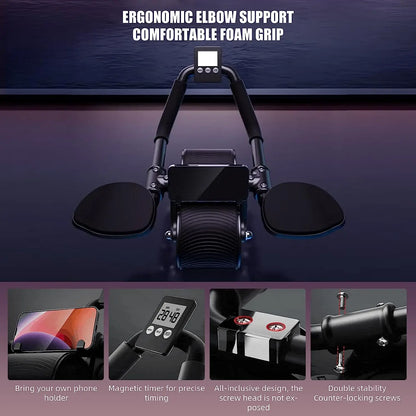 AW2S Automatic Rebound Abdominal Wheel Elbow Support