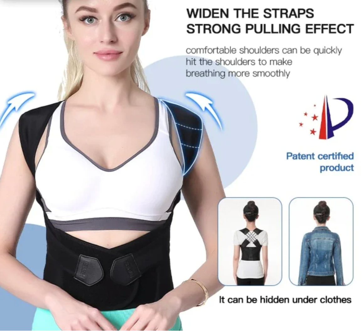 Adjustable Back Posture Belt Office Home Gym Unisex