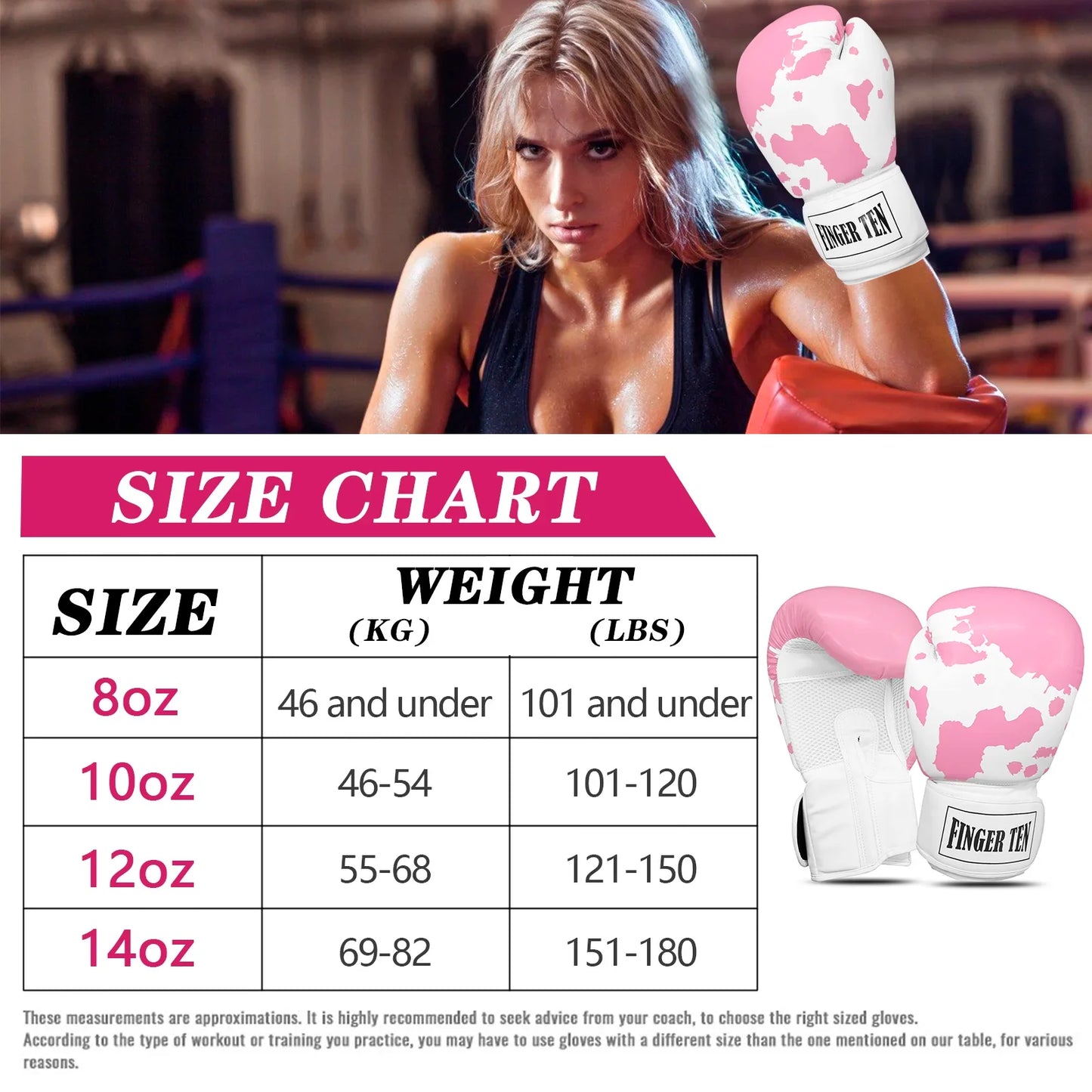 BS12 Training Protector Boxing Gloves for Women