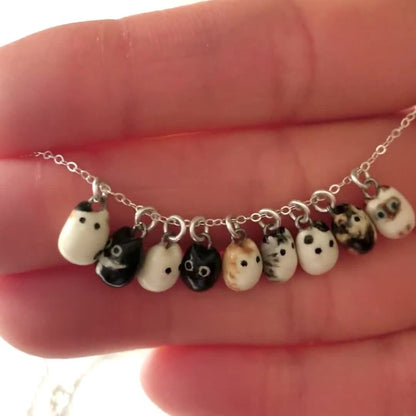 😻Handmade Ceramic Kitten Necklace🎁