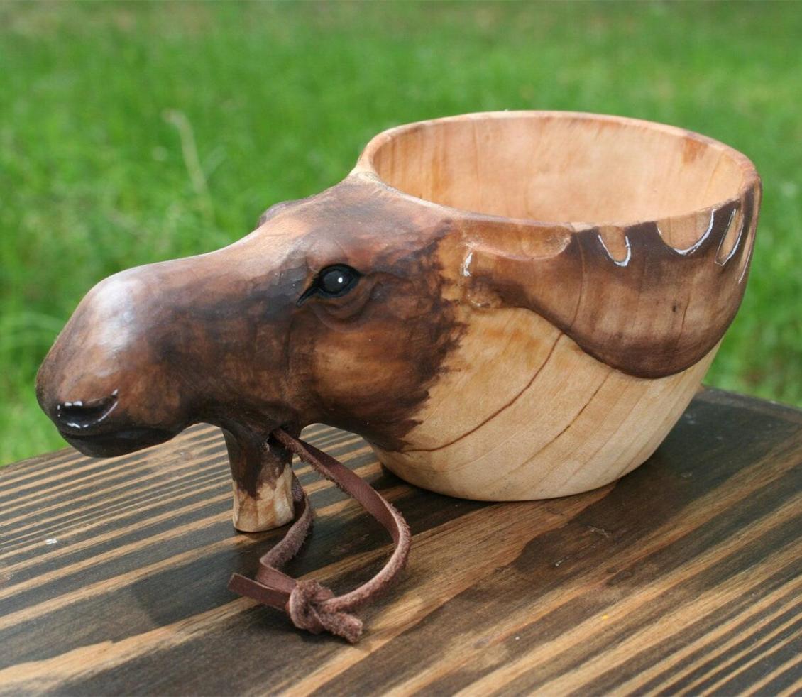 Animal Handmade Wooden Cup