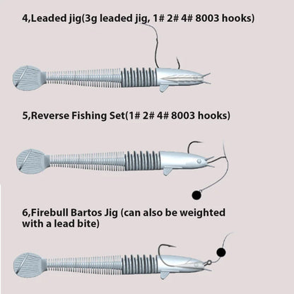 46 Sections Loach Soft Bait