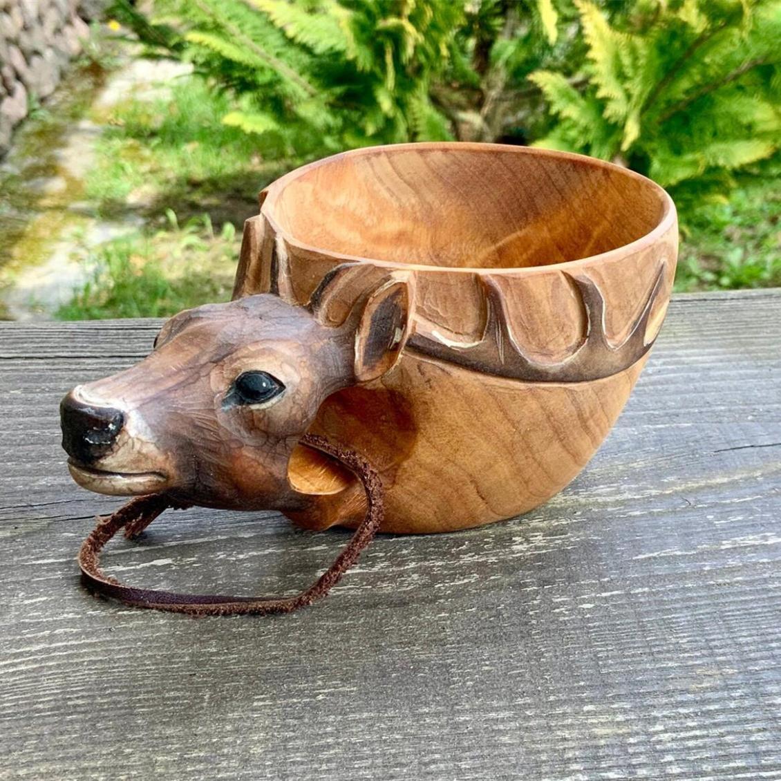 Animal Handmade Wooden Cup