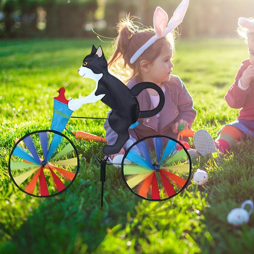 Saturatione Cat Bicycle Wind Spinner