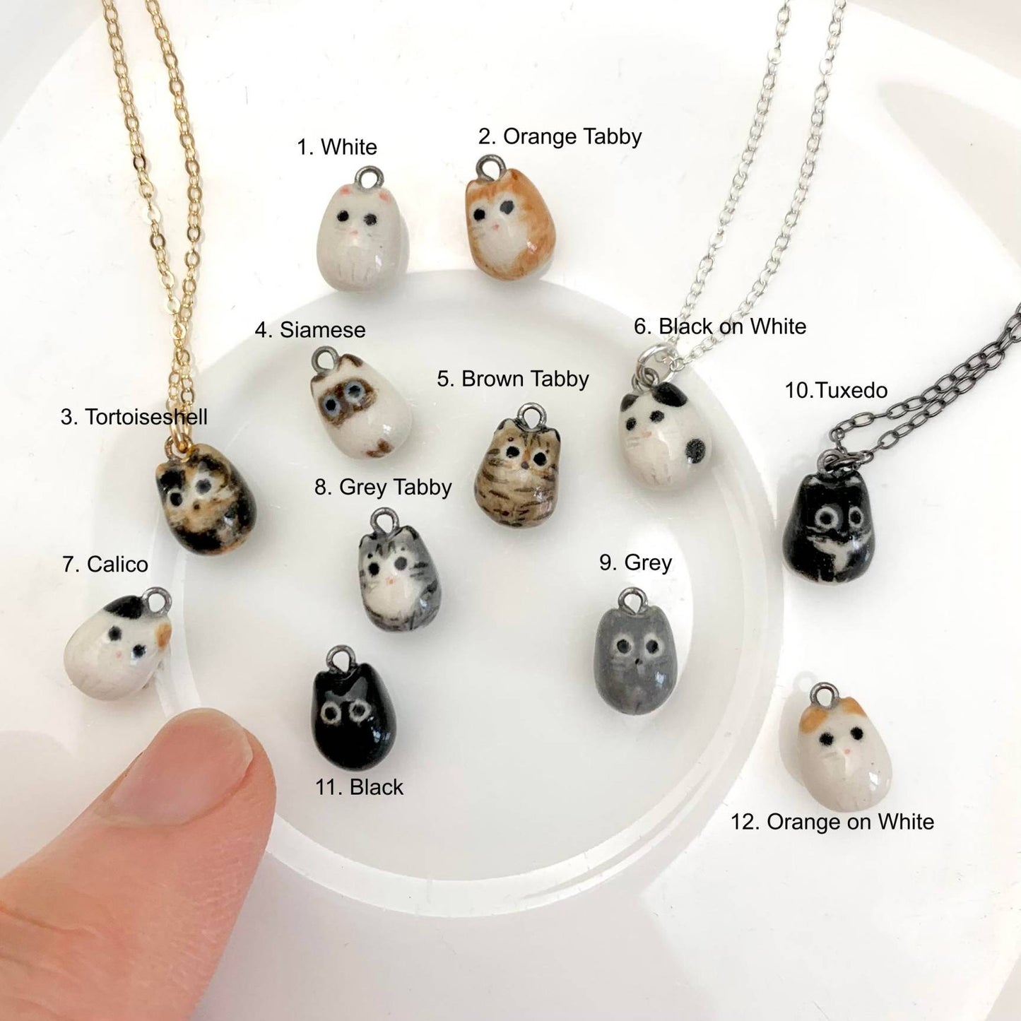 😻Handmade Ceramic Kitten Necklace🎁