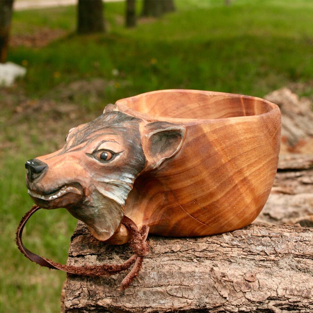 Animal Handmade Wooden Cup