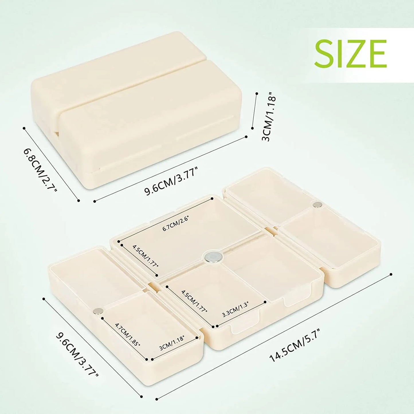 💊7 Compartments Portable Pill Case