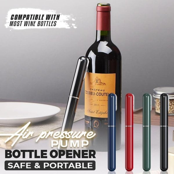 Air pressure wine corkscrew