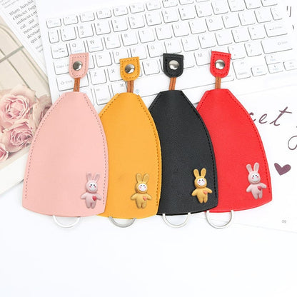 Creative pull-out cute large-capacity car key case