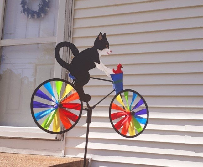 Saturatione Cat Bicycle Wind Spinner