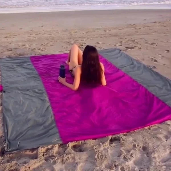 🏆LAST DAY 49% OFF🤽‍♂️Sandproof Beach Blanket Lightweight👨‍👩‍👧‍👦