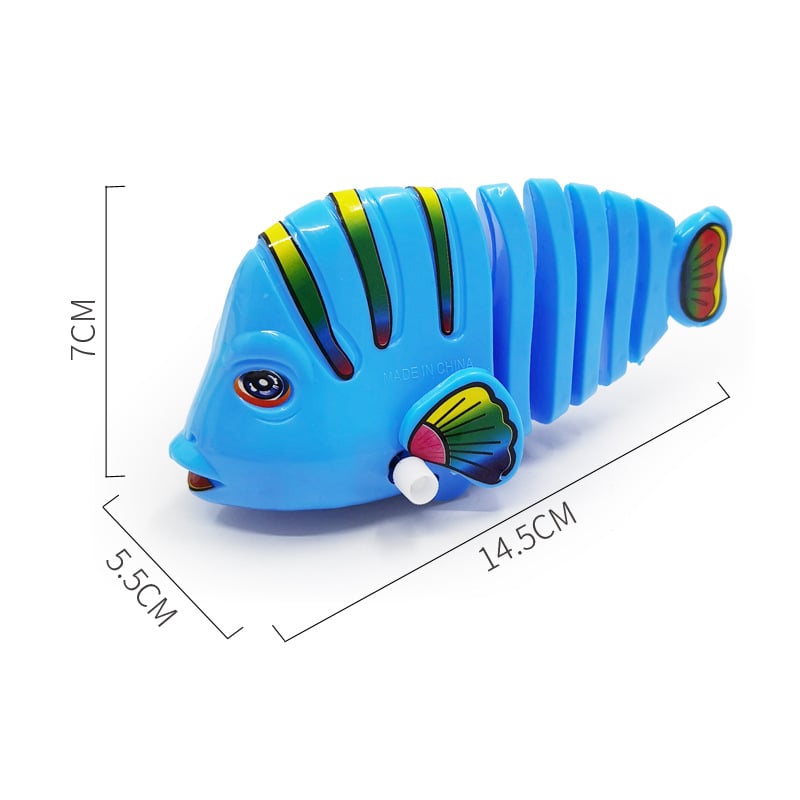 🐟Plastic Wind-Up Wiggle Fish Toys