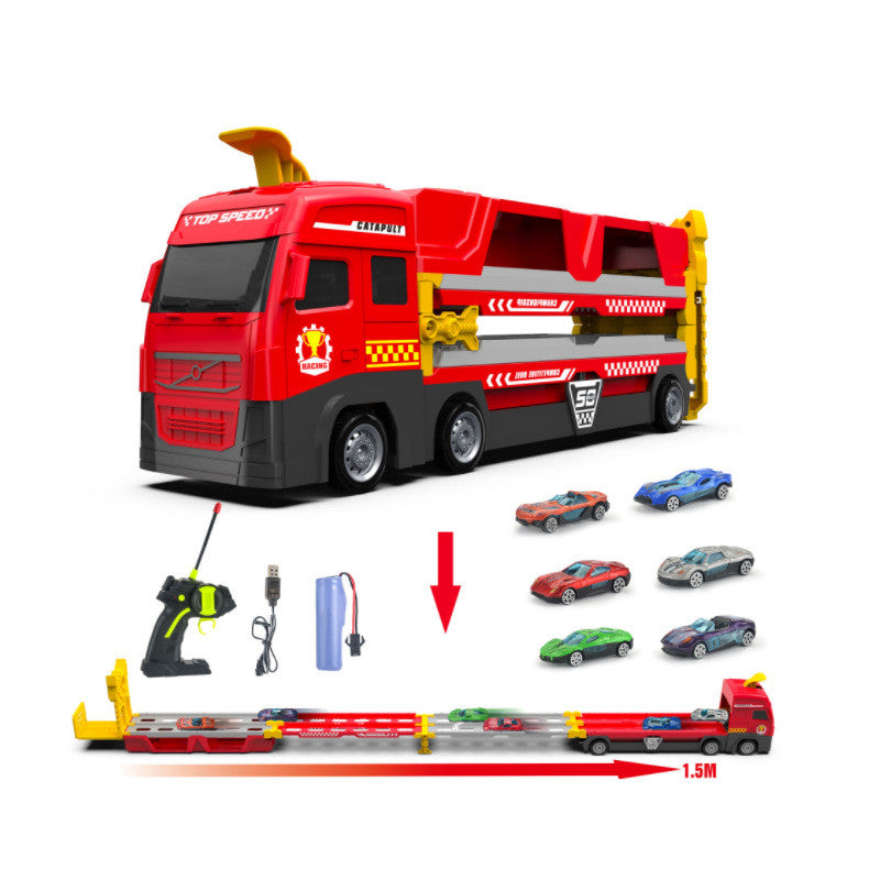 🎅Xmas Sales💥Mega Hauler Truck With Ejection Race Track